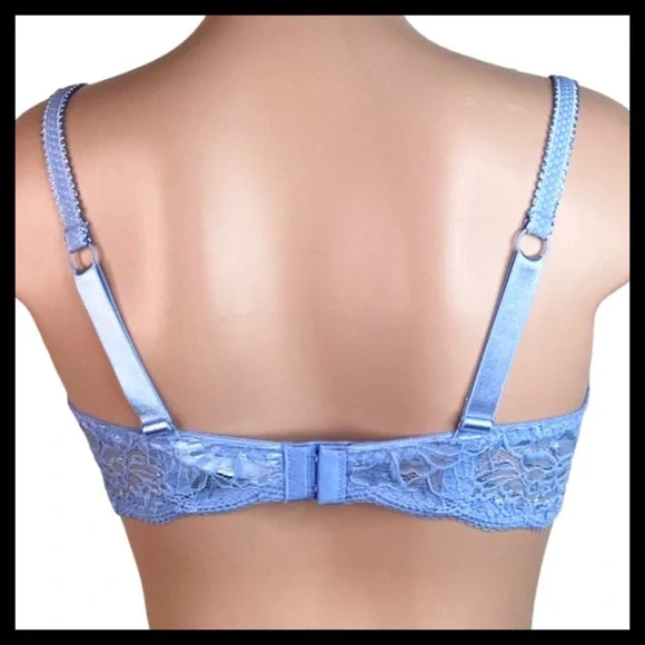 FREDRICKS OF HOLLYWOOD Charlotte Lace Full Figure Underwire Bra Periwinkle - Picture 3 of 9